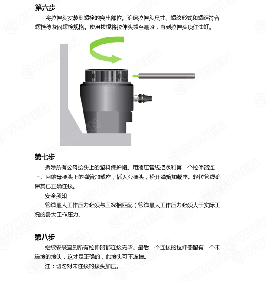 HTA液压螺栓拉伸器使用步骤