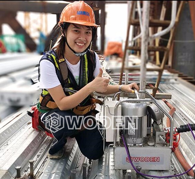 沃顿液压扳手泵用于越南钢结构现场